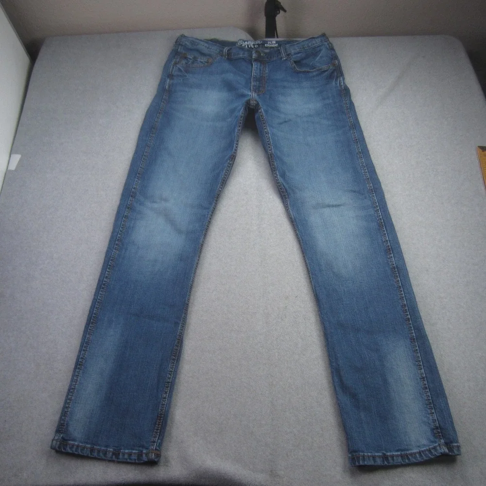 Wrangler Retro Jeans Mens 35x33 Blue Slim Straight Medium Wash‎ Denim 32x33